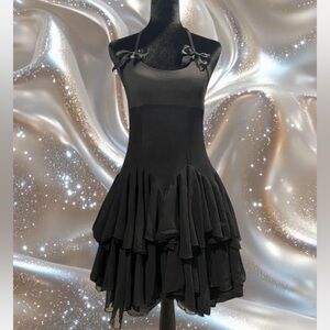 SHEIN Black Ruffle Mini Dress